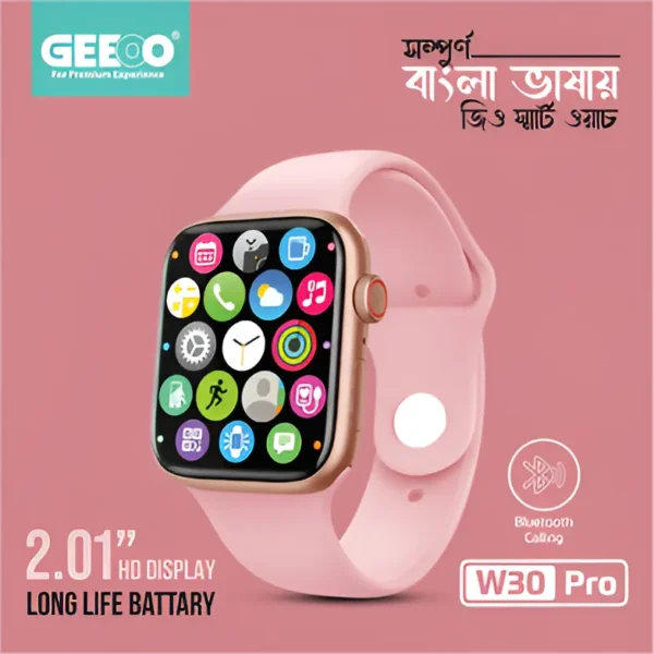 Geeoo W30 Pro Bluetooth Calling Smart watch